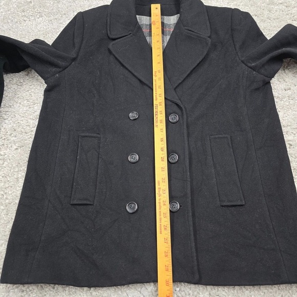 Vintage Mackintosh Peacoat Womens XL Black Wool Classic Made in USA READ - Picture 12 of 14